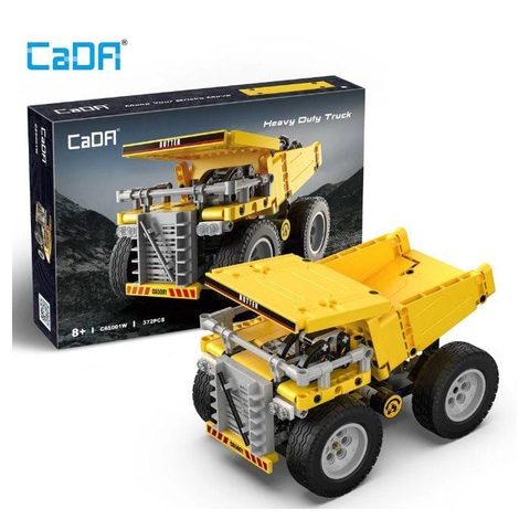 Cada Camion-benne Heavy Duty Jaune Gris-jaune 372 pièces ABS Set à monter soi-même 4 roues