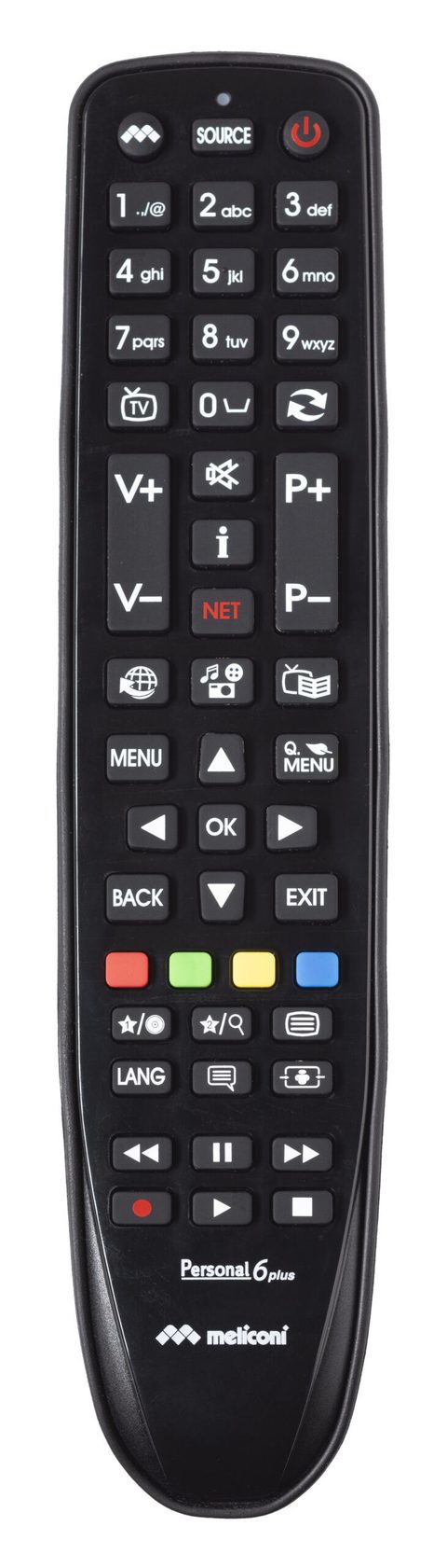 Meliconi Gumbody Personal 6 Plus Télécommande Ir Wireless Tv Appuyez Sur Les Boutons