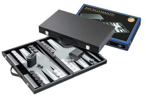 Philos Backgammon Grijs Groot 46,5x28cm