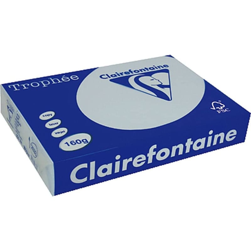 Clairefontaine Ramette De Papier - A4 - Bleu - Pastel - 160g - Impression - 250 Feuilles - Trophée