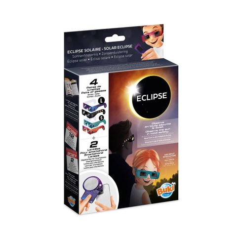 Buki Kit Observation Éclipse Solaire Enfants Eclipse Lunettes Sécurité Smartphone Lentilles Août
