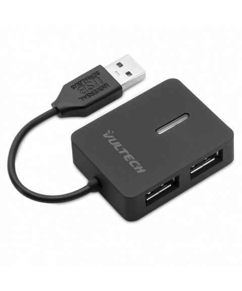 Vultech Hub 4 ports 480 Mbit/s USB 2.0 modèle HU-04USB2 avec LED Plug and Play