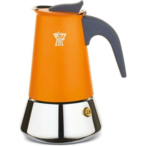 Piezzi Cafetiere italienne PEZZETTI Steelexpress 4 tasses acier inoxydable indigo induction