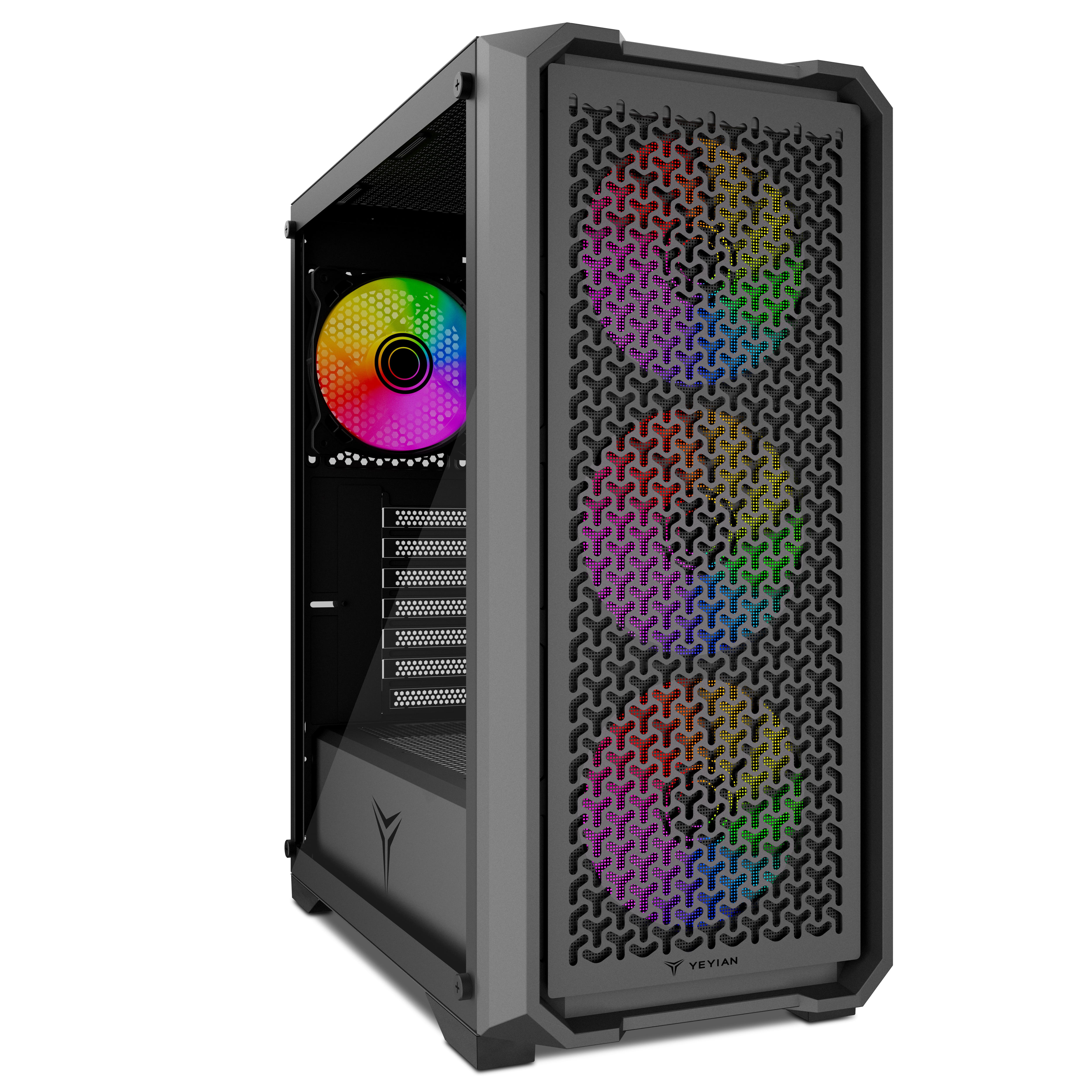 Yeyian ATX VAULT YCM-APVAU-G1, verre trempé, acier 4 ventilateurs