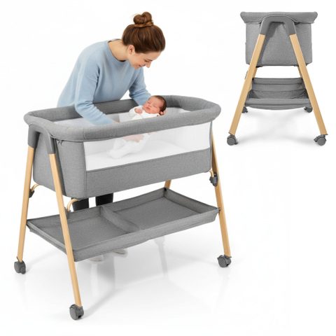 Moby System Lit Bébé 3 En 1 Avec Matelas – Berceau, Lit D’appoint Et De Voyage