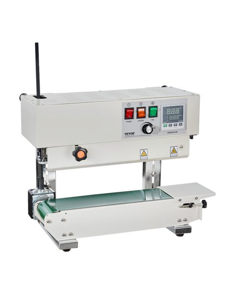 Vevor Machine Scellage Sacs Continu Scelleuse À Bande Verticale Acier Au Carbone