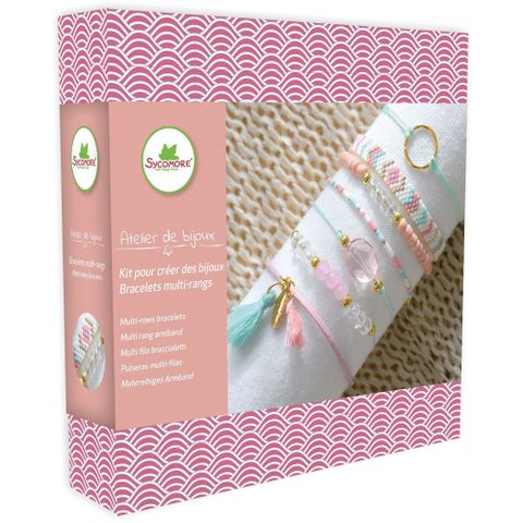 Sycomore Atelier De Bijoux Multirangs Art Déco Boîte Magnétique Pastel 15x15x3 Cm