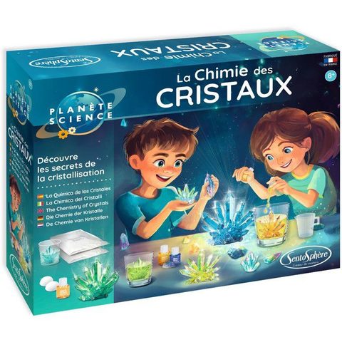 Sentosphere La Chimie Des Cristaux - Collection De Minéraux - 2 Sachets Pour Créer Des Cristaux - Des 8 Ans