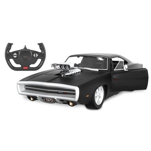 Jamara Voiture Radiocommandée Deluxe Car Dodge Charger R/t 1970 1:16 2,4ghz Vitesse 11 Km/h Black Plastique