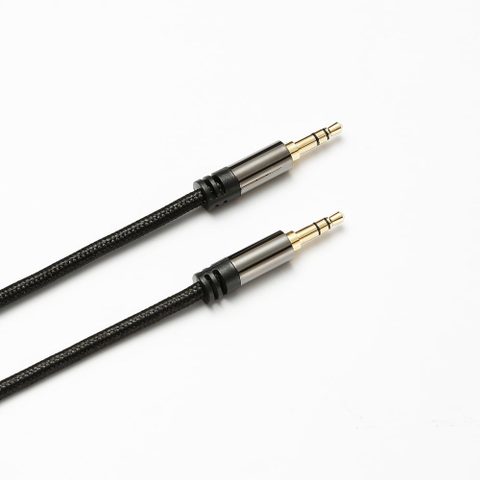 D2 Diffusion Câble Jack Hg 3.5mm Mâle1.50 M En Cotton Tressé Et Connecteurs Renforcés