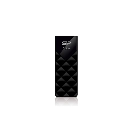 Silicon Power Cle Usb U03 16gb Plastic Noire Usb 2.0 Sp016gbuf2u03v1k