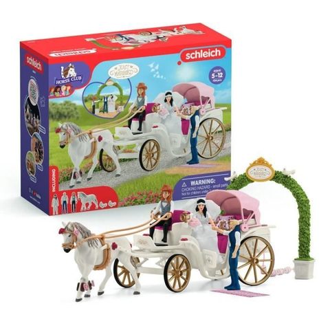 Schleich Figurine La caleche des mariés, des 5 ans, 42641 HORSE CLUB, c 106 pieces