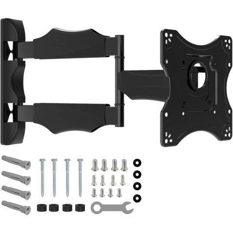 CStore NANOOK Support Mural orientable et inclinable pour téléviseurs 19-43 Pouces - Support Mural pour téléviseurs LCD, LED, QLED et OLED