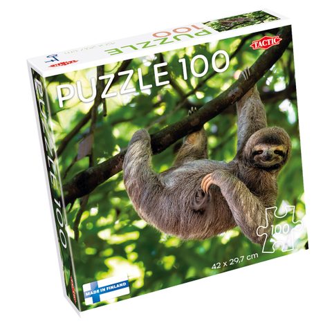 Tactic Puzzle Lovers Sloth Hanging On Tree 100 Pcs Puzzle