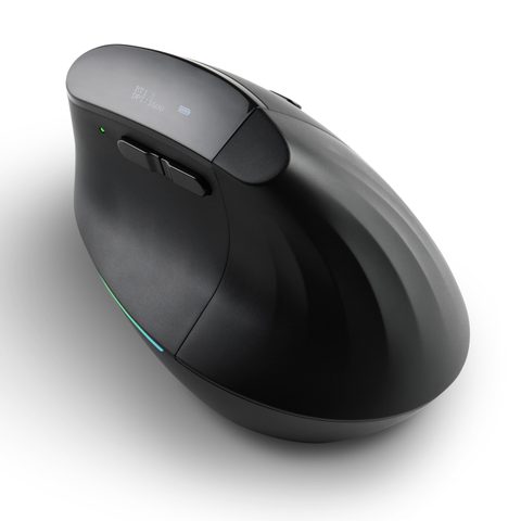 CSL Computer Souris verticale - ErgoGrip - Ergonomique - 4 000 DPI - Sans fil 2 4 GHz/Bluetooth/USB-C