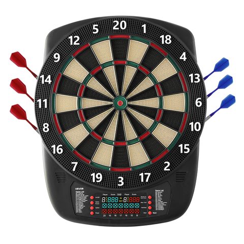 Vevor Cible de fléchettes électronique 336 mm 43 jeux et plus de 200 variantes