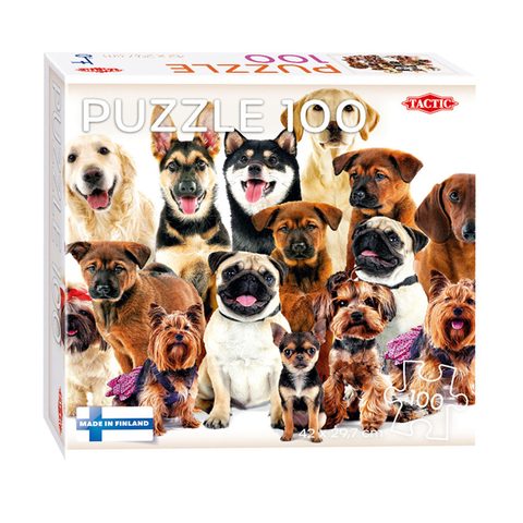Tactic Puzzle Lovers Group Of Cute Dogs 100 Pcs Puzzle