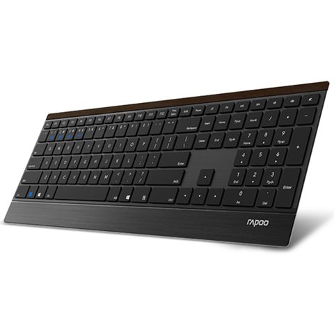 Rapoo Clavier Mm Slim Noir E9500m - Design Élégant Et Fonctionnel
