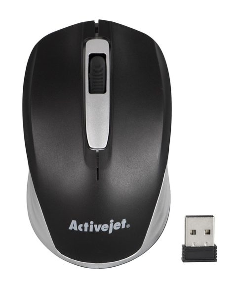 Activejet Souris AMY-313 RF sans fil 1200 DPI Noir Gris ambidextre
