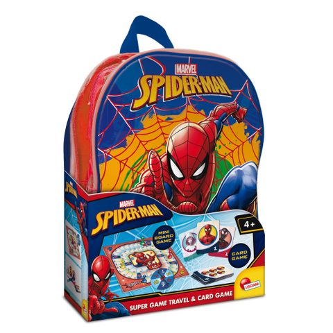 Liscianigiochi Spider-man – Sac À Dos Jeux De Voyage Avec Jeux De Plateau Et Cartes – Lisciani