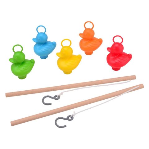 Johntoy Pêche Aux Canards 14 X 4 X 4 Cm Multicolor Bois