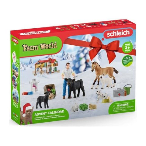 Schleich Calendrier de l'Avent Farm World 2022 - 98643 - A partir de 3 ans