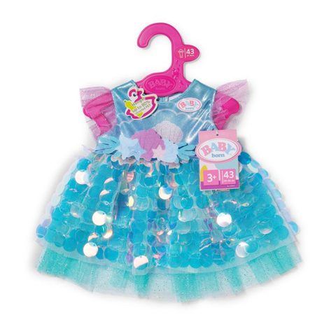 Baby Born Robe sirène pour poupon - Accessoire vendu sans le poupon - Taille 43 cm - Dès 3 ans