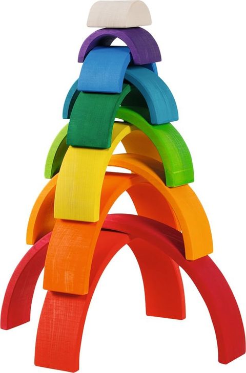 NAN Blocs De Construction Goki Evolution 33,5x6x15 Cm 11 Pièces Multicolor Bois