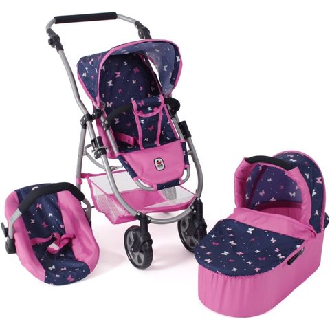 Bayer Chic 2000 Poussette Pour Poupées, 3 En 1 Emotion - Papillon