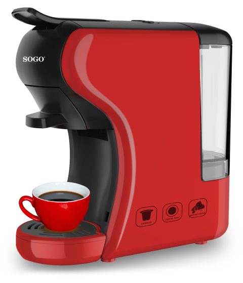 Sogo SS-5675 Cafetière multi-espresso à capsules rouges