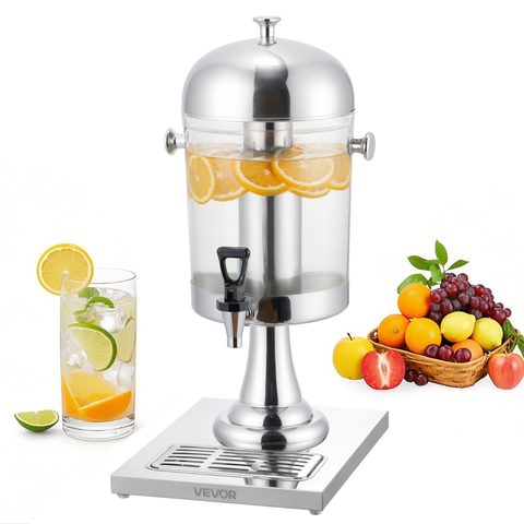 Vevor Distributeur 8 L, acier inox, avec plateau