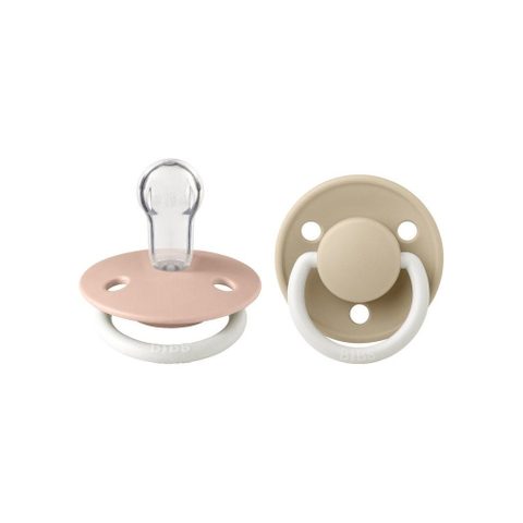 Bibs Sucette bébé - DeLux - Embout rond - Pack de 2 - Silicone - Taille unique phosphorescent Blush Vanilla
