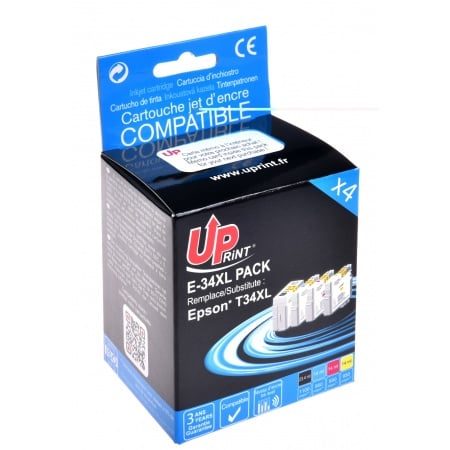 Uprint Pack Compatible Epson 34xl 4 Cartouches
