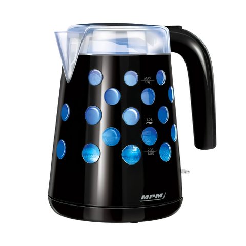 Mpm Bouilloire Électrique Rétro-éclairée 1,7 L Sans Fil Filtre Anti-calcaire Mcz-86 2200w