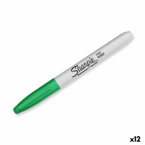 Sharpie Marqueur Permanent Fine Point Vert (12 Unités)