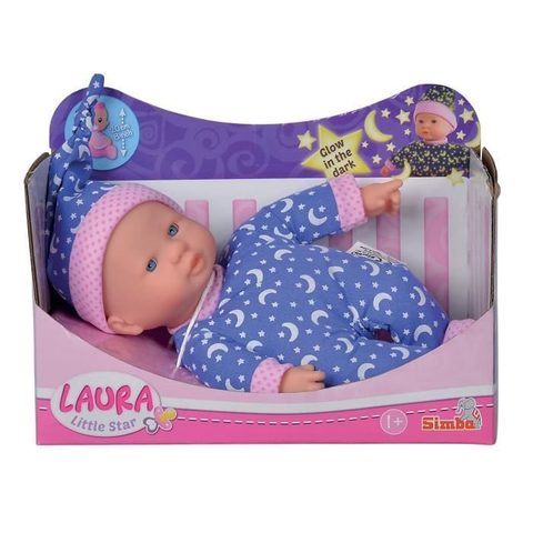 Silvertorn Poupon Laura Phosphorescent 20cm - Simba - Corps Souple Et Pyjama Étoilé