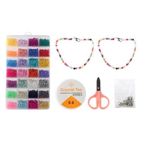 Johntoy C Perles De Verre Luxe 28 Couleurs - Kit Perles Pour Bijoux