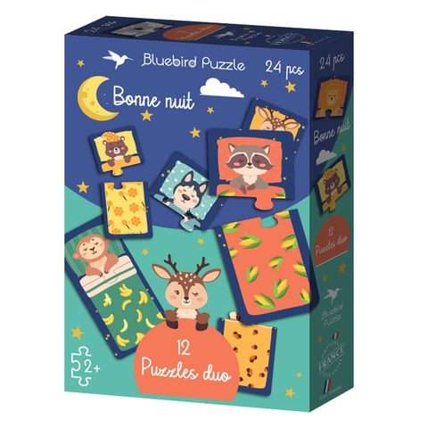 Bluebird Puzzle Duo - Good Night - 24 Pièces - Jouet Coloré