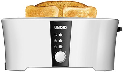 Unold Design Dual grille-pain 4 tranches fentes longues boîtier Cool-Touch