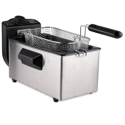 Alpina Friteuse Électrique À Huile Cuve 3l 2000w Inoxydable Thermostat Réglable 190°c