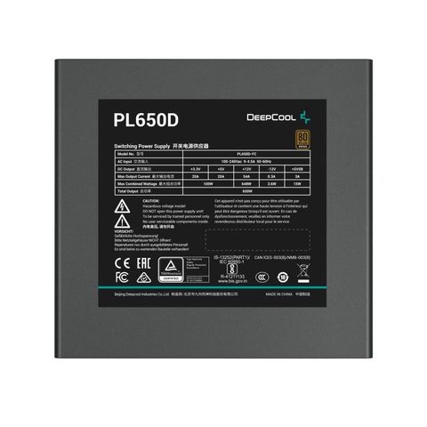 Deepcool Alimentation 650 W 80 Plus Bronze PL650D avec refroidissement silencieux