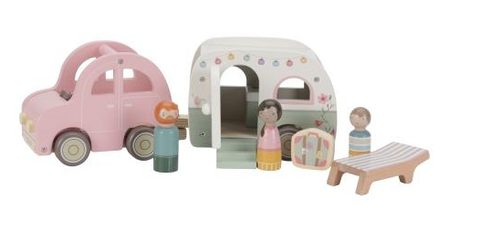 Little Dutch Voiture Jouet Collection Caravane Bois Pastel