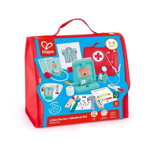 Hape Kit du petit docteur 22 pieces mallette rouge 26x21x7 cm