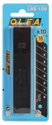 Olfa 10 Lames pour cutter 18 mm noires