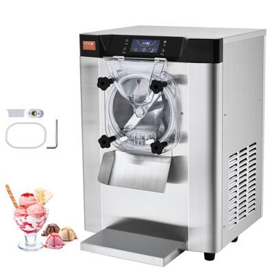 Vevor Sorbetière commerciale 12 L h 1295W, cylindre inox 4,5L, pré-refroidissement auto, panneau LED