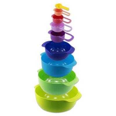 Herzberg Ensemble de bols et doseurs 9 pièces HGBOL9N1