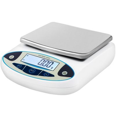 Vevor Balance analytique numérique, capacité 5000 g, précision 0,01 g. Plateau 16,5x17,5 cm. Pour laboratoire, bijoux