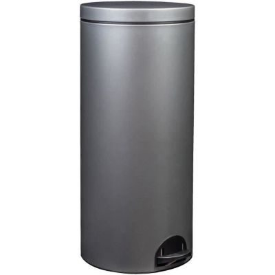 Rossignol Poubelle à pédale 30 L Gris Métal - Élora