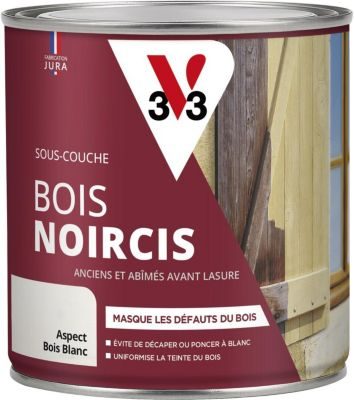 V33 Préparation bois extérieur sous-couche bois noircis aspect bois blanc 0,5L