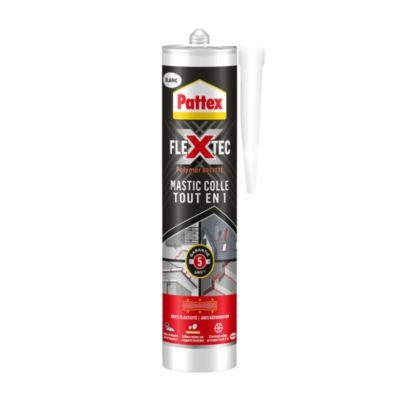 Pattex Mastic colle Flextec blanc 389g